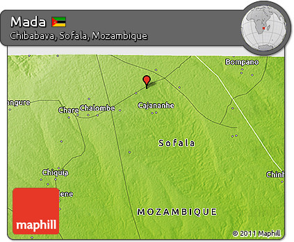 Physical 3D Map of Mada