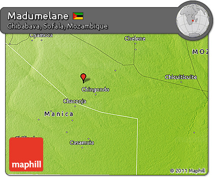 Physical 3D Map of Madumelane
