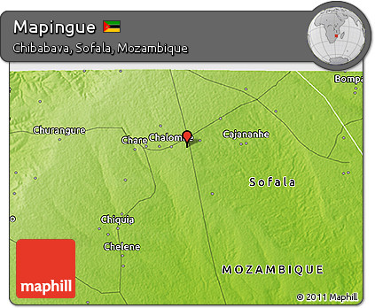 Physical 3D Map of Mapingue