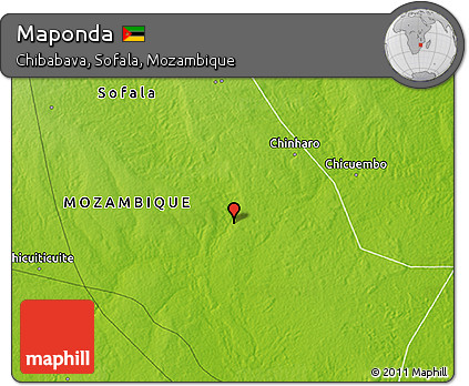 Physical 3D Map of Maponda