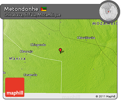Physical 3D Map of Metondonhe