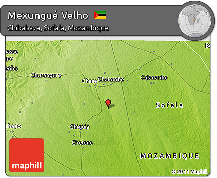 Physical 3D Map of Mexungué Velho