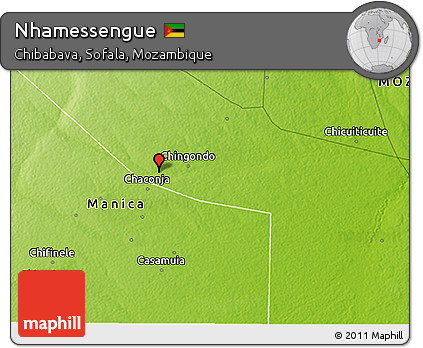 Physical 3D Map of Nhamessengue