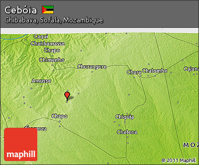 Physical 3D Map of Cebóia