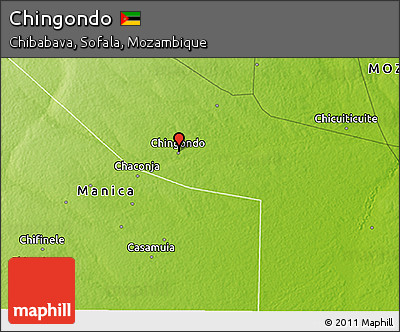 Physical 3D Map of Chingondo