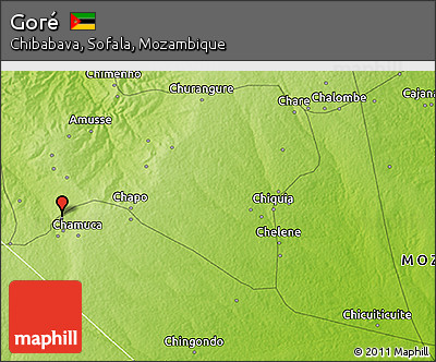 Physical 3D Map of Goré
