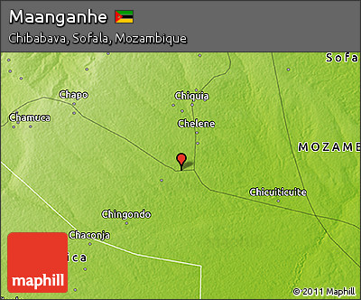 Physical 3D Map of Maanganhe