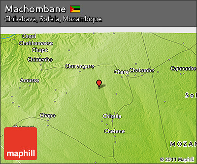 Physical 3D Map of Machombane