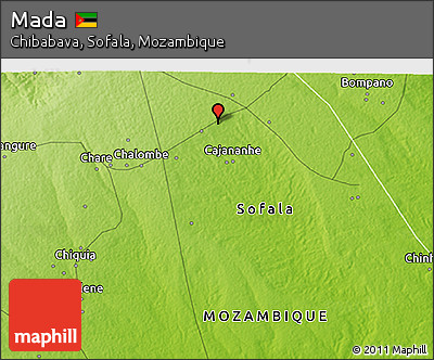 Physical 3D Map of Mada
