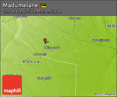 Physical 3D Map of Madumelane