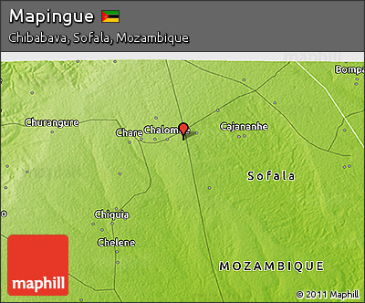 Physical 3D Map of Mapingue