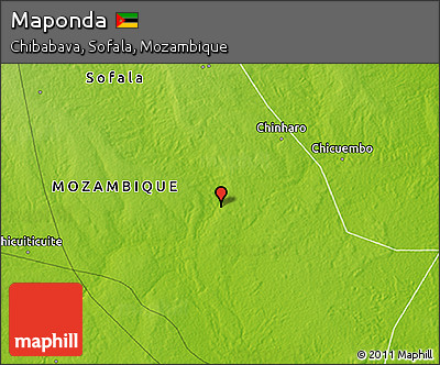 Physical 3D Map of Maponda
