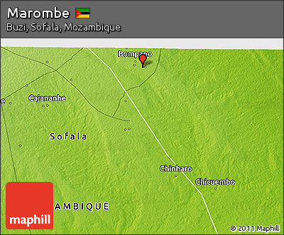 Physical 3D Map of Marombe