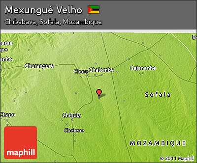 Physical 3D Map of Mexungué Velho