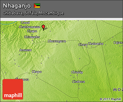 Physical 3D Map of Nhaganjo