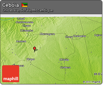 Physical 3D Map of Cebóia