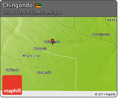 Physical 3D Map of Chingondo