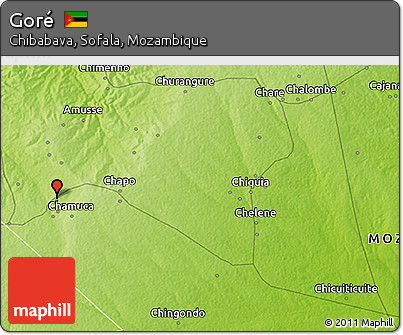 Physical 3D Map of Goré