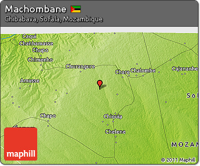 Physical 3D Map of Machombane