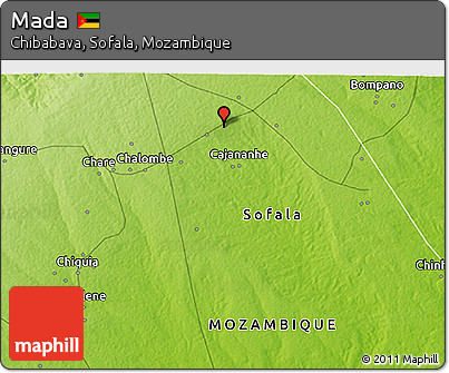 Physical 3D Map of Mada
