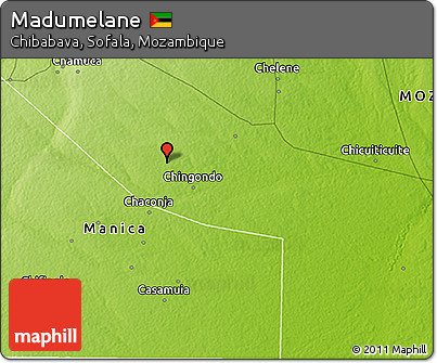 Physical 3D Map of Madumelane