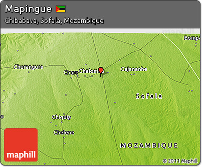 Physical 3D Map of Mapingue