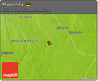 Physical 3D Map of Maponda