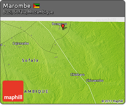 Physical 3D Map of Marombe