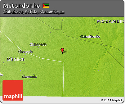 Physical 3D Map of Metondonhe