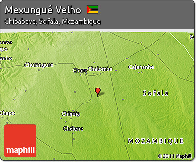 Physical 3D Map of Mexungué Velho
