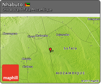 Physical 3D Map of Nhabuto