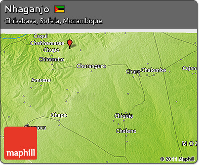 Physical 3D Map of Nhaganjo