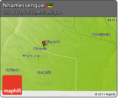 Physical 3D Map of Nhamessengue