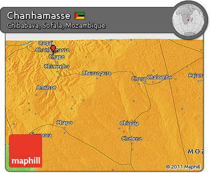 Political 3D Map of Chanhamasse