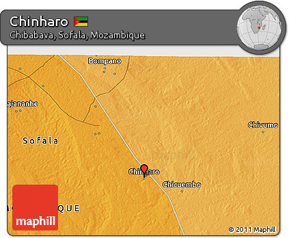Political 3D Map of Chinharo