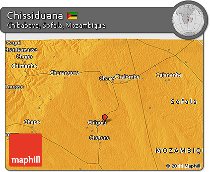 Political 3D Map of Chissiduana