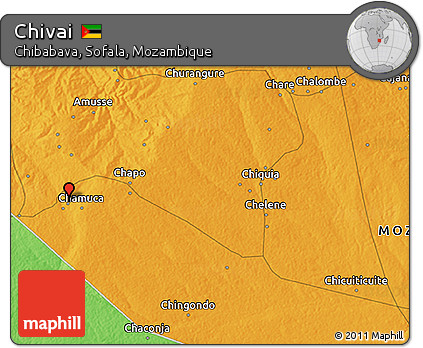 Political 3D Map of Chivai
