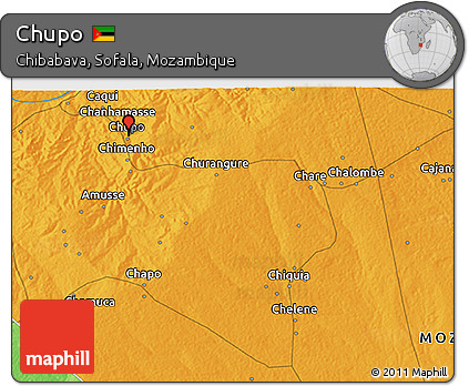 Political 3D Map of Chupo