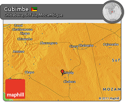 Political 3D Map of Cubimbe