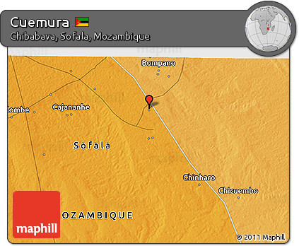 Political 3D Map of Cuemura
