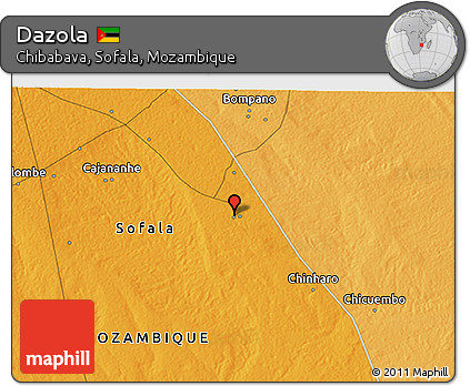 Political 3D Map of Dazola