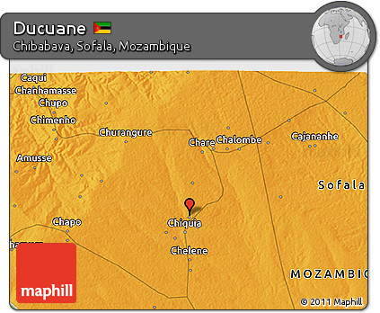 Political 3D Map of Ducuane