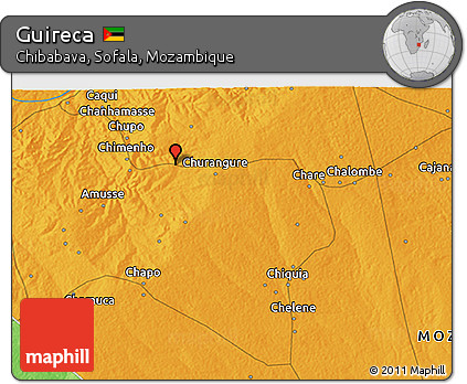 Political 3D Map of Guireca