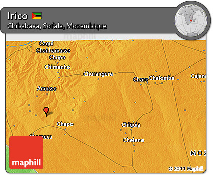 Political 3D Map of Irico