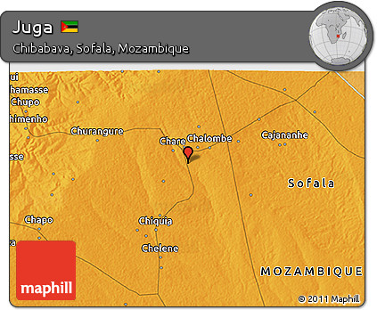 Political 3D Map of Juga