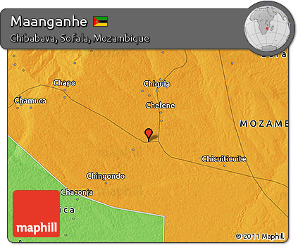 Political 3D Map of Maanganhe