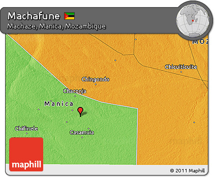 Political 3D Map of Machafune