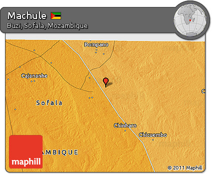 Political 3D Map of Machule