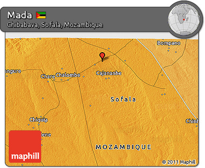 Political 3D Map of Mada