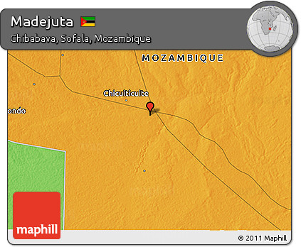 Political 3D Map of Madejuta